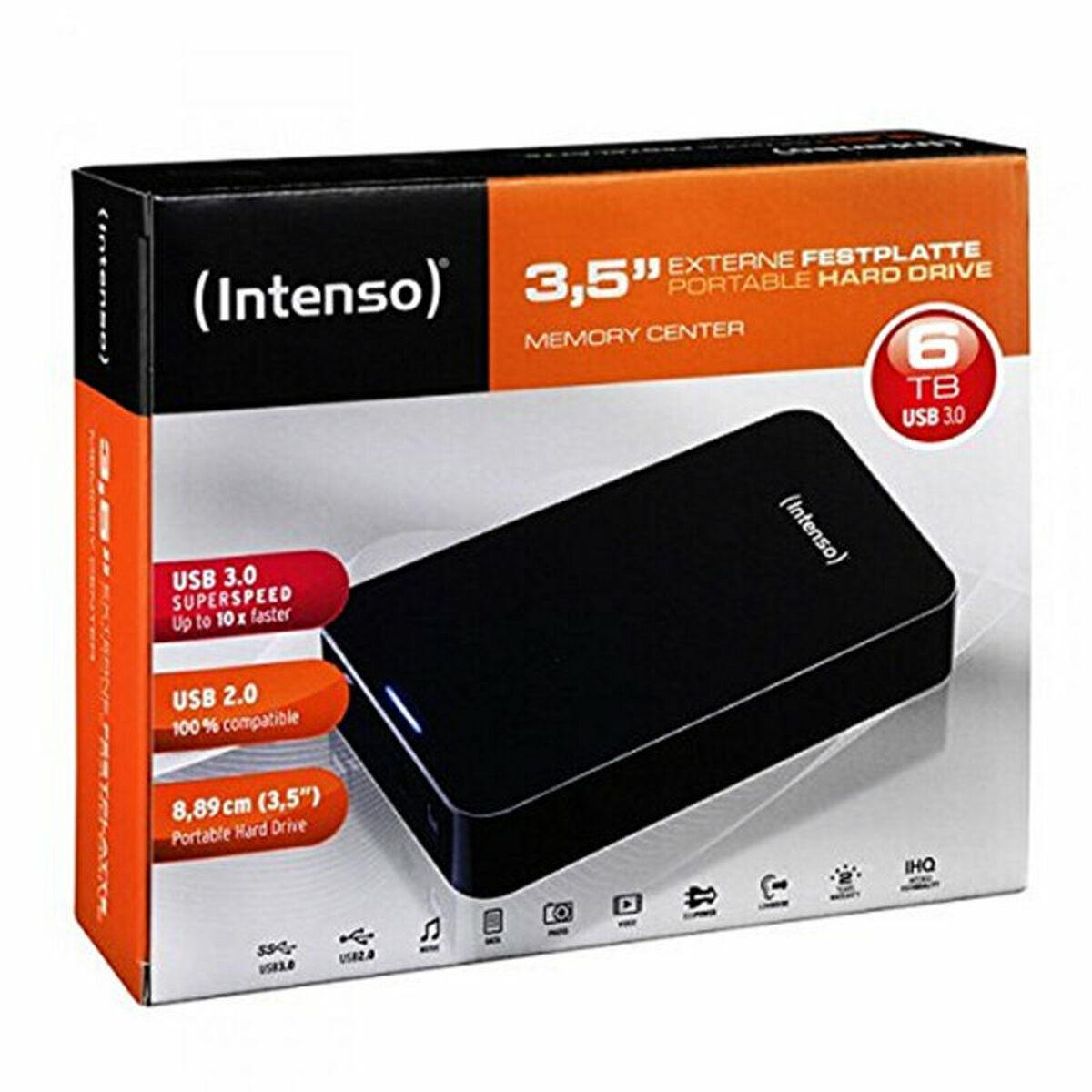 Hard disk Extern INTENSO 6031514 3.5" USB 3.0 6 TB Negru